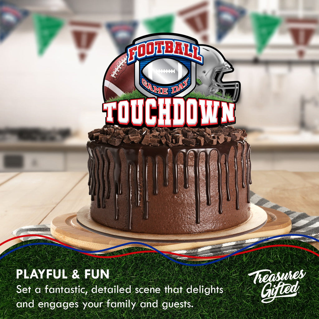 Football Cake Topper - Football Birthday Party Supplies