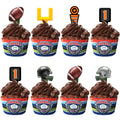 Football Cupcake Toppers & Football Cupcake Wrappers