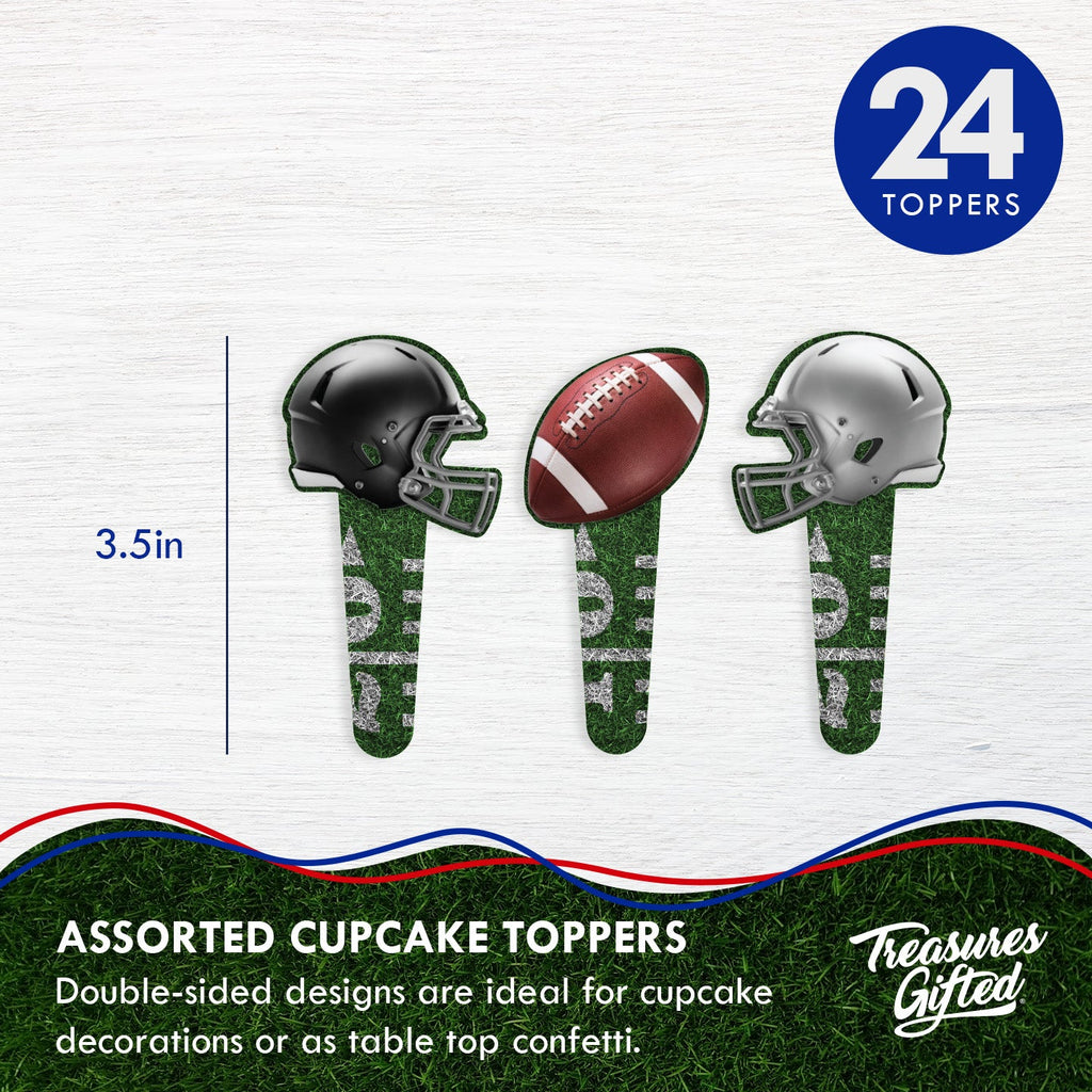 Football Cupcake Toppers & Football Cupcake Wrappers