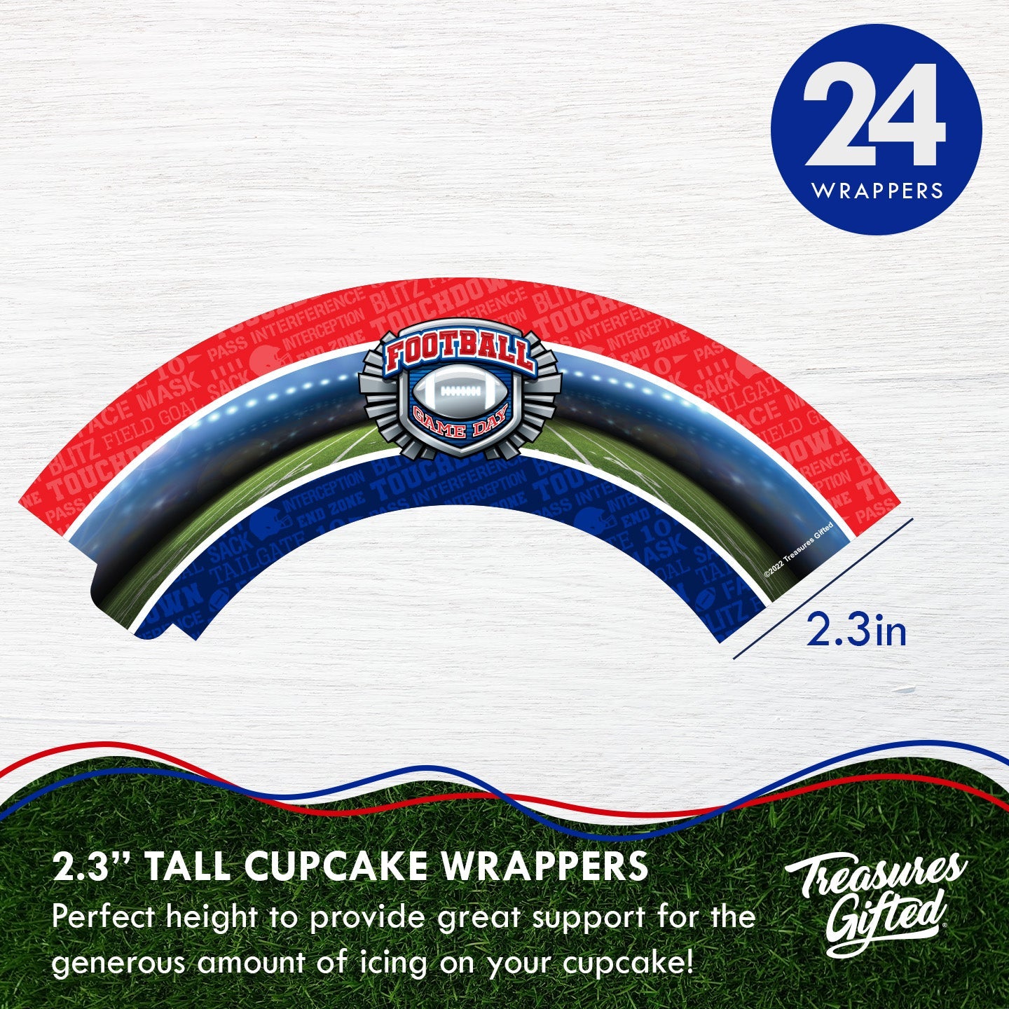 Football Cupcake Toppers & Football Cupcake Wrappers