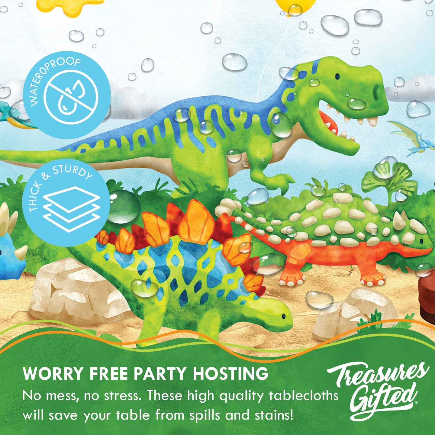 Dinosaur Tablecloth - Dinosaur Party Supplies