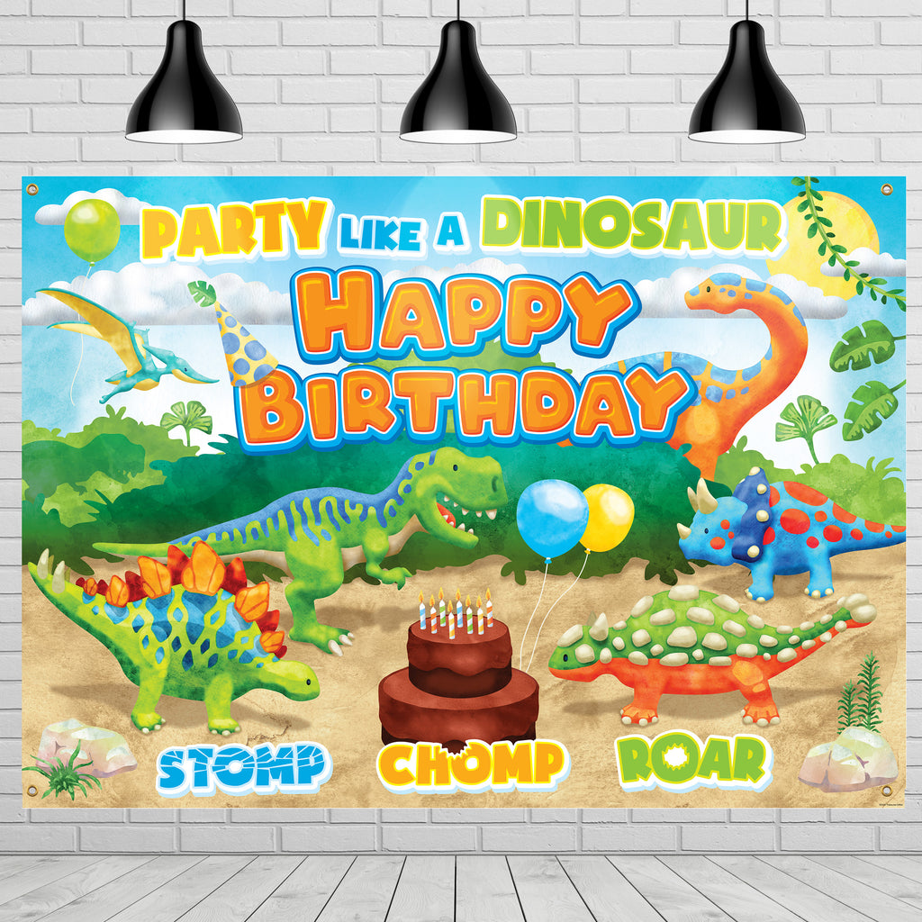 Dinosaur Backdrop - Dinosaur Party Supplies