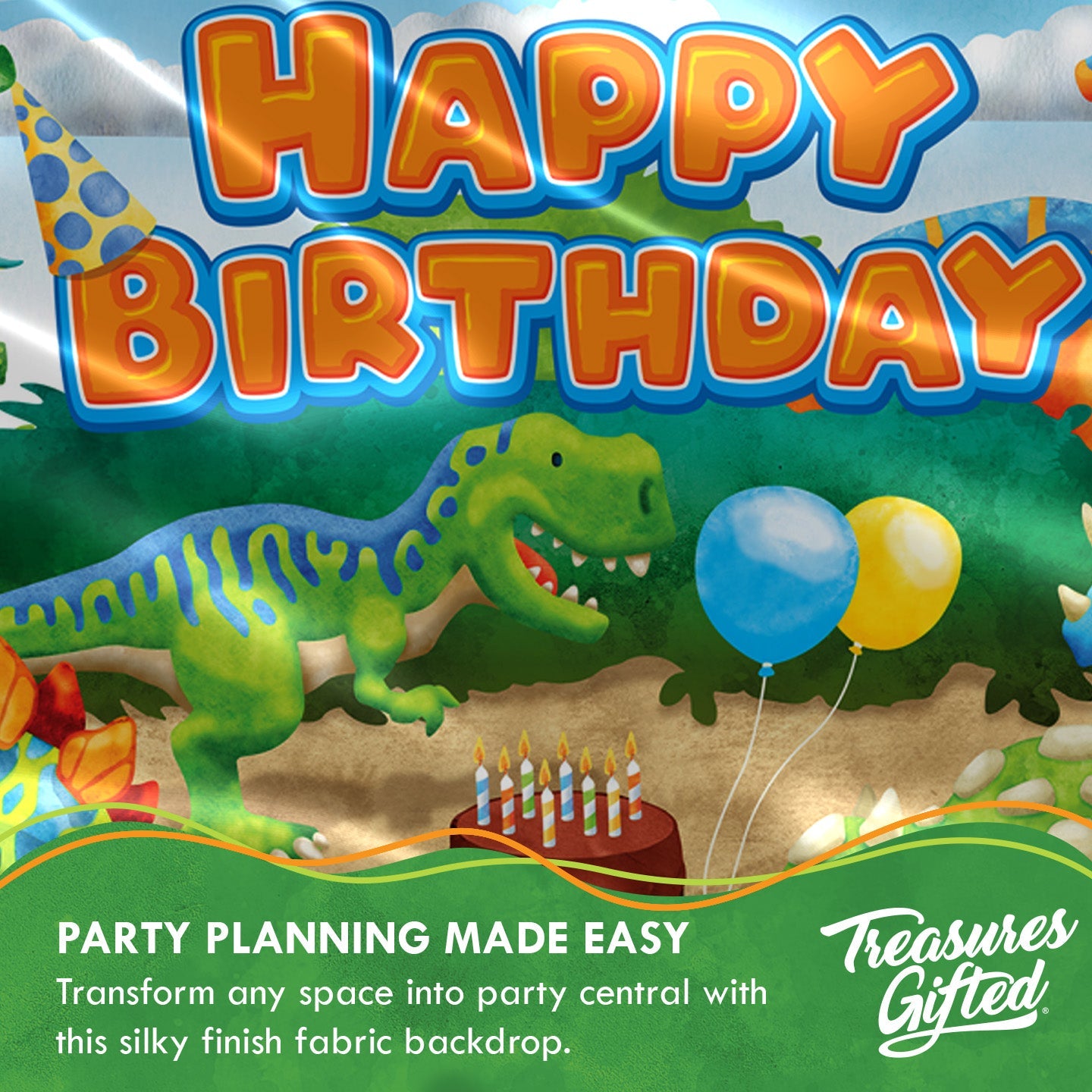 Dinosaur Backdrop - Dinosaur Party Supplies