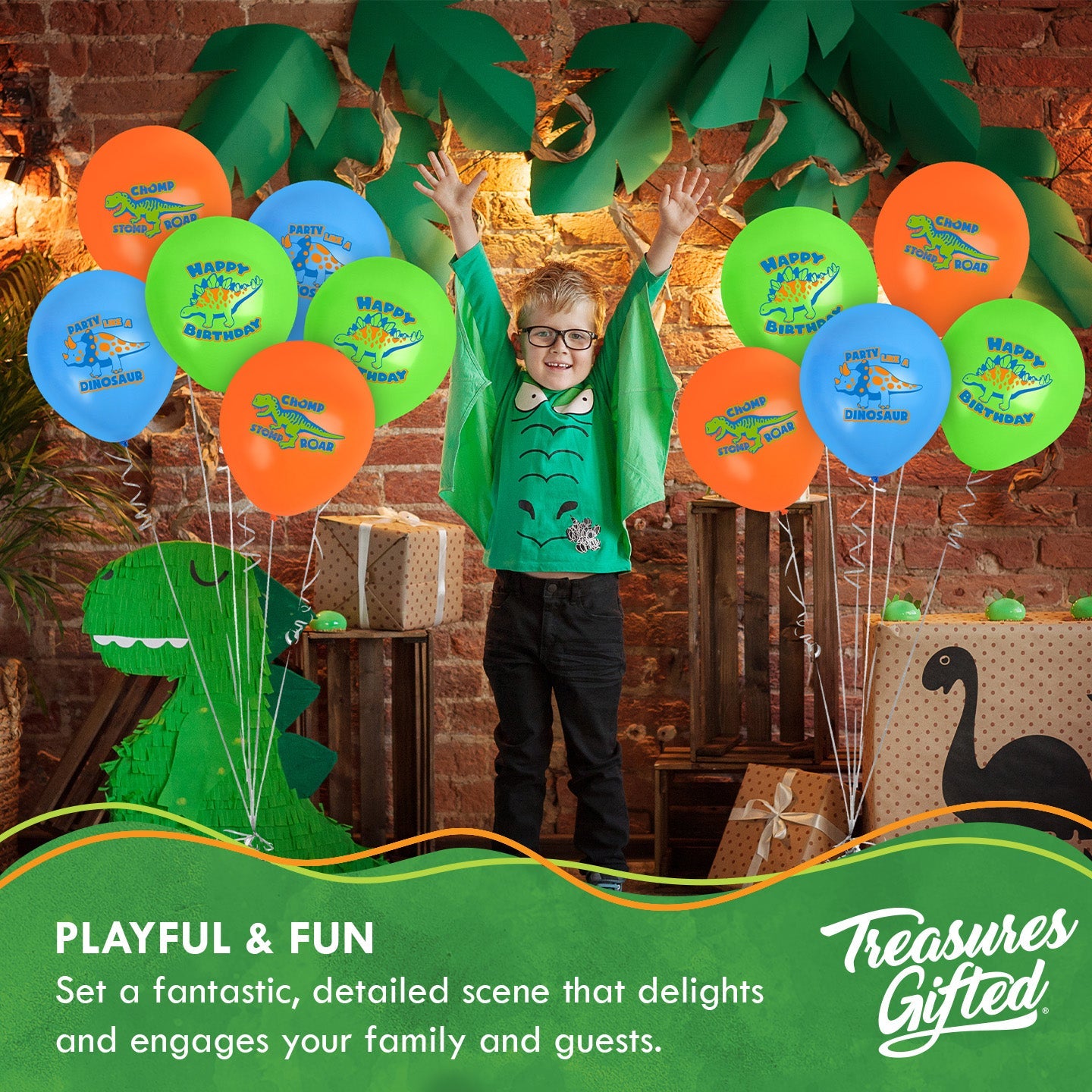 Dinosaur Balloon Bouquet - Dinosaur Party Supplies