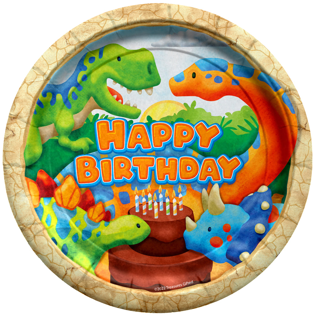Dinosaur Plates 7in - Dinosaur Party Supplies