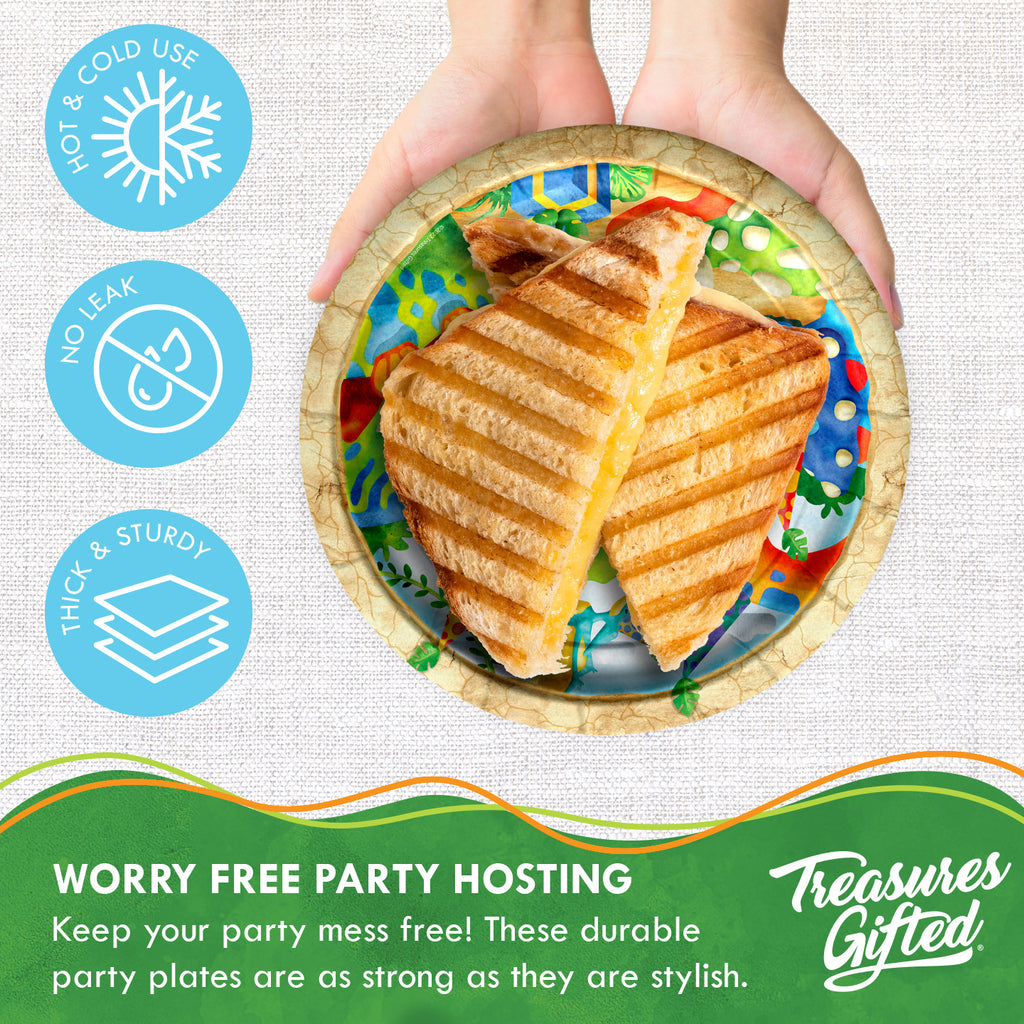 Dinosaur Plates 9in - Dinosaur Party Supplies