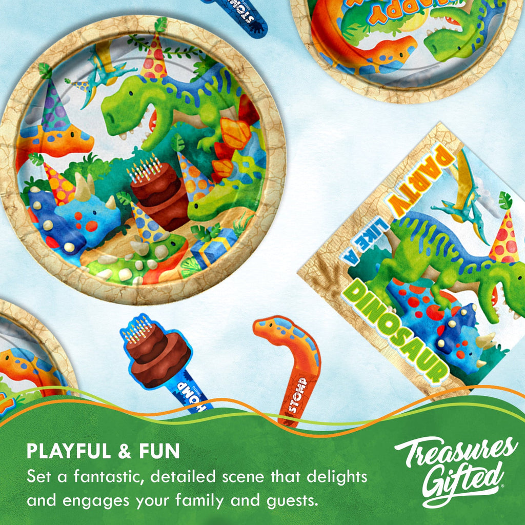 Dinosaur Plates 9in - Dinosaur Party Supplies