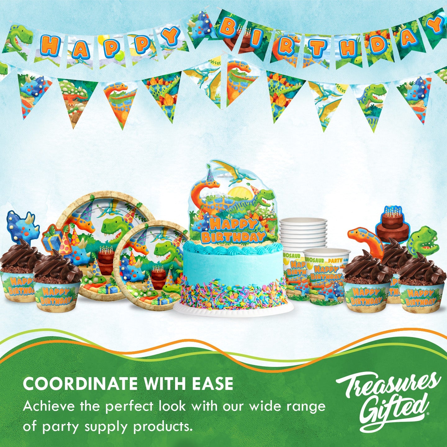 Dinosaur Plates 9in - Dinosaur Party Supplies