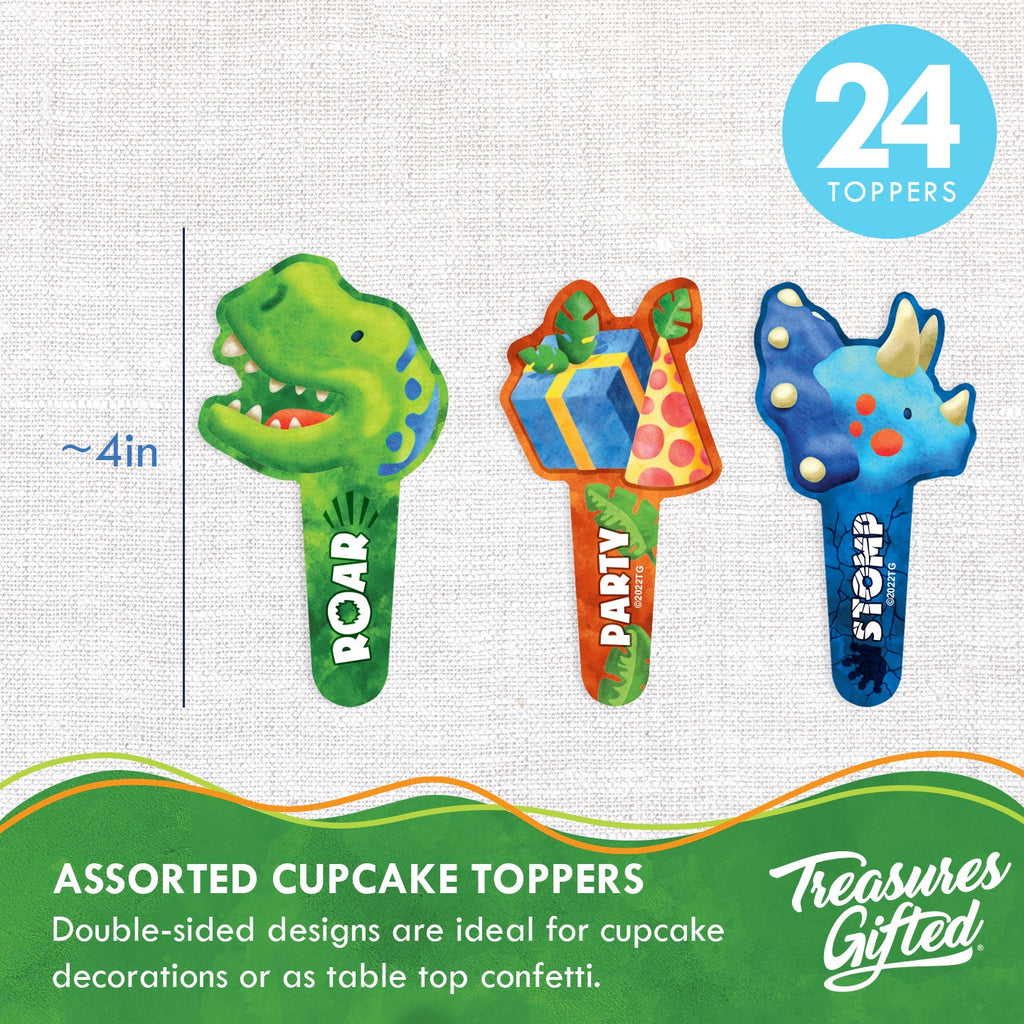 Dinosaur Cupcake Toppers & Dinosaur Cupcake Wrappers