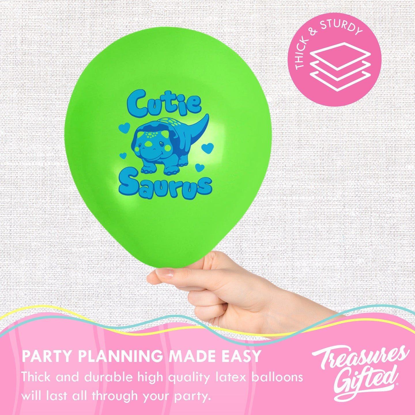 Girl Dinosaur Balloon Bouquet - Girl Dinosaur Party Supplies