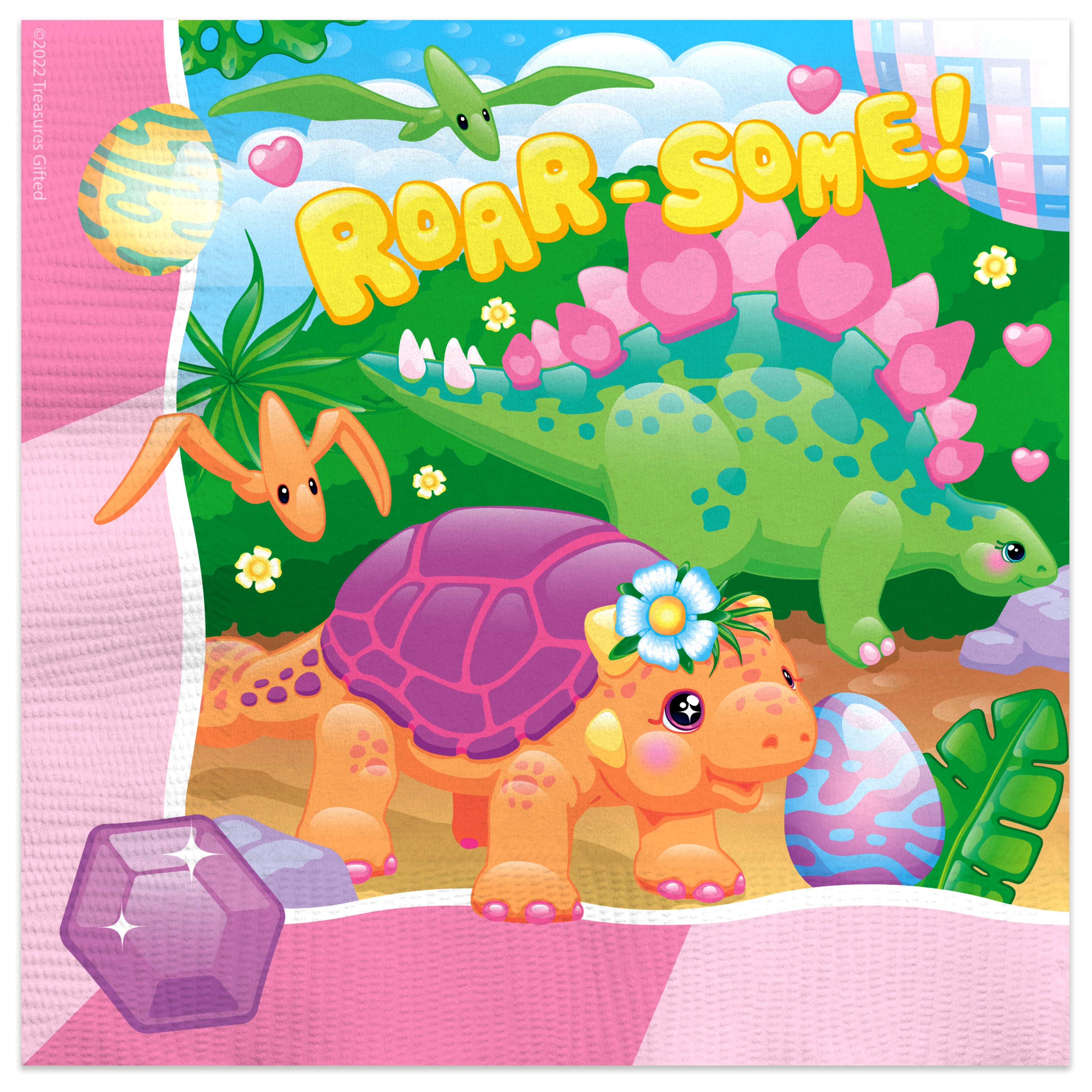 Girl Dinosaur Napkins - Girl Dinosaur Party Supplies