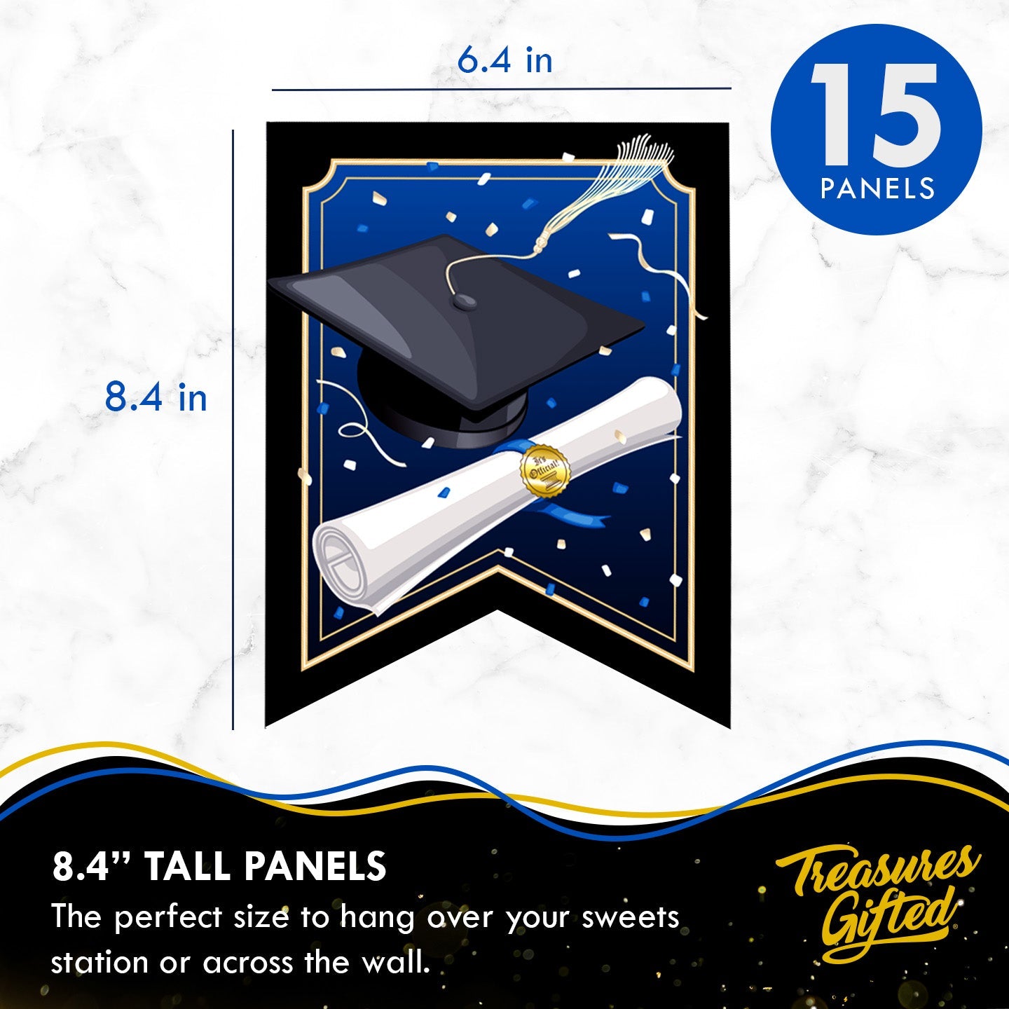 Blue Graduation Banner - Blue Graduation Party Decorations