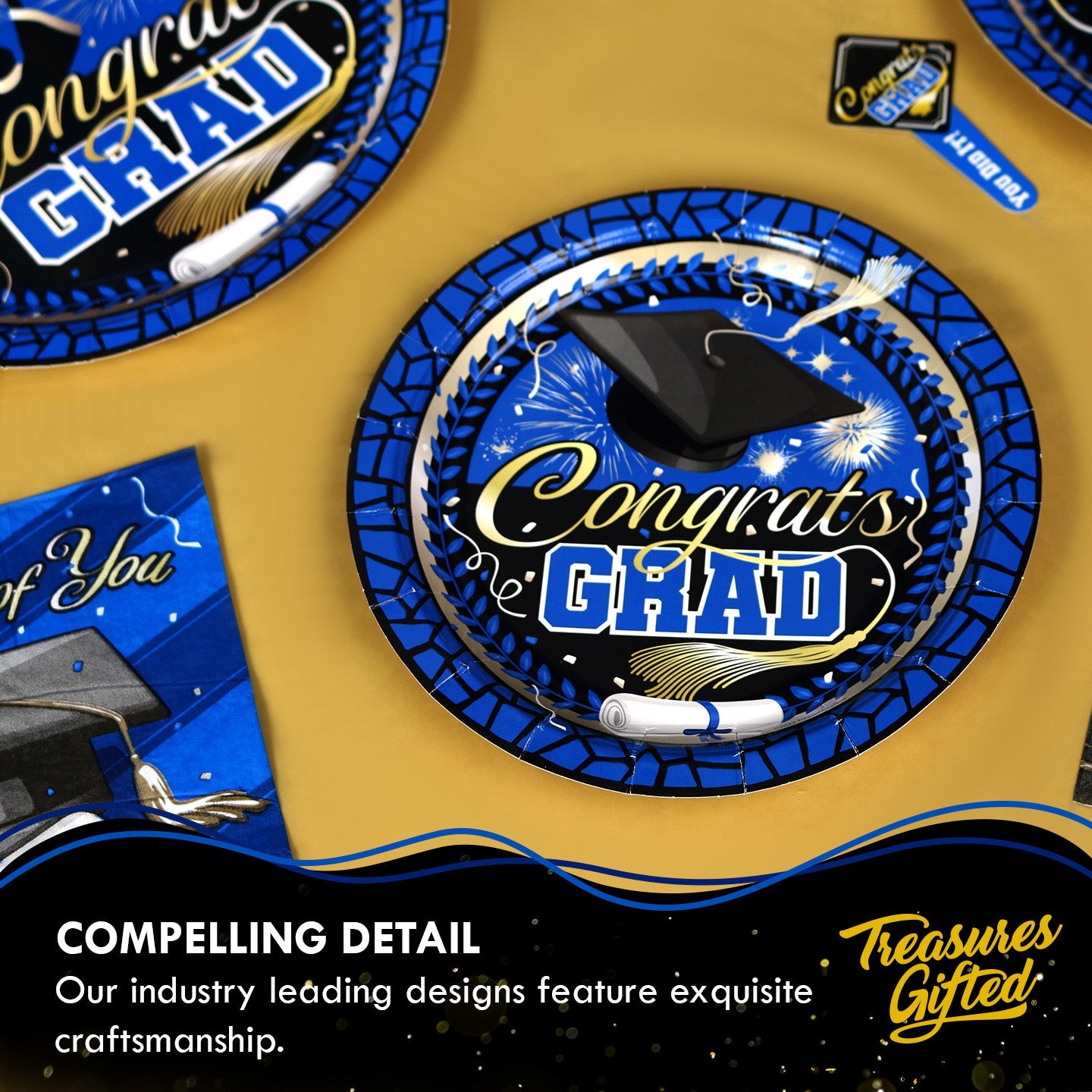 Blue Graduation Banner - Blue Graduation Party Decorations