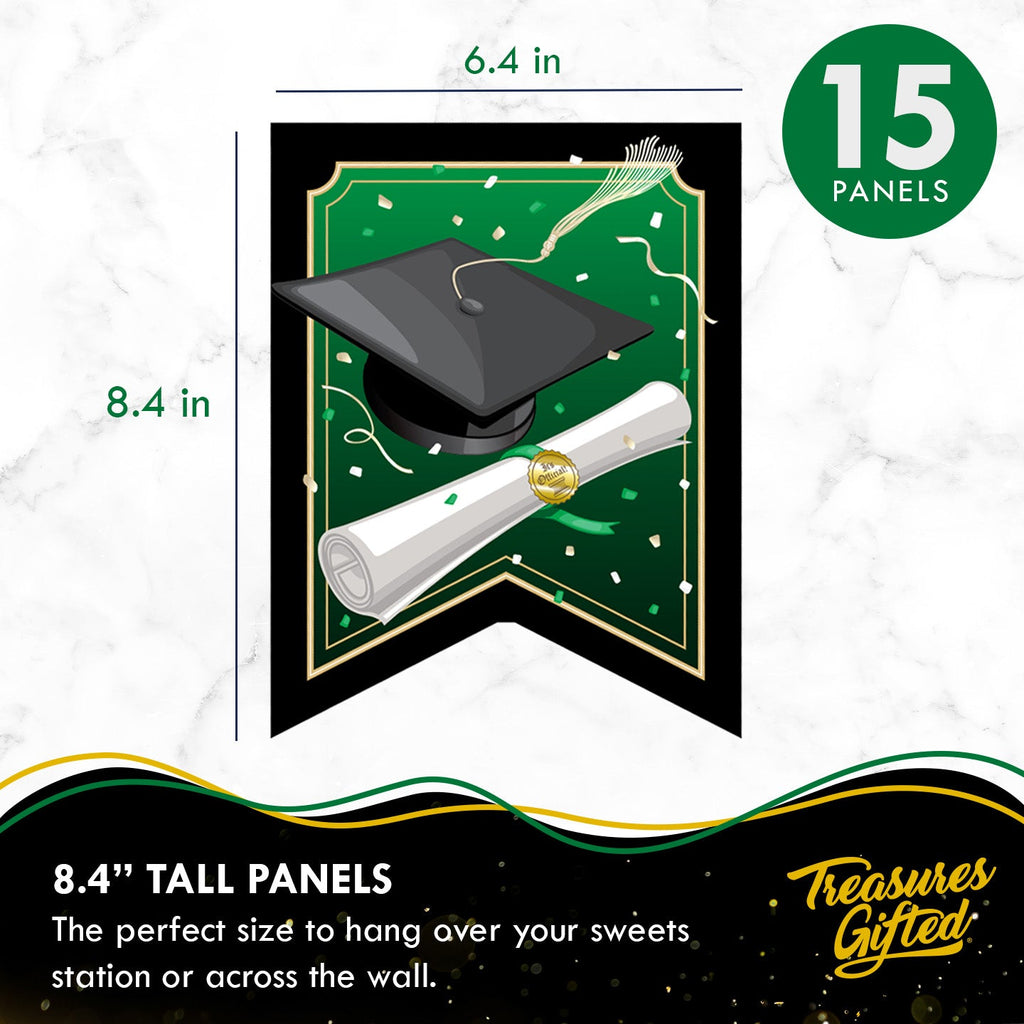 Green Graduation Banner - Green Graduation Party Decorations