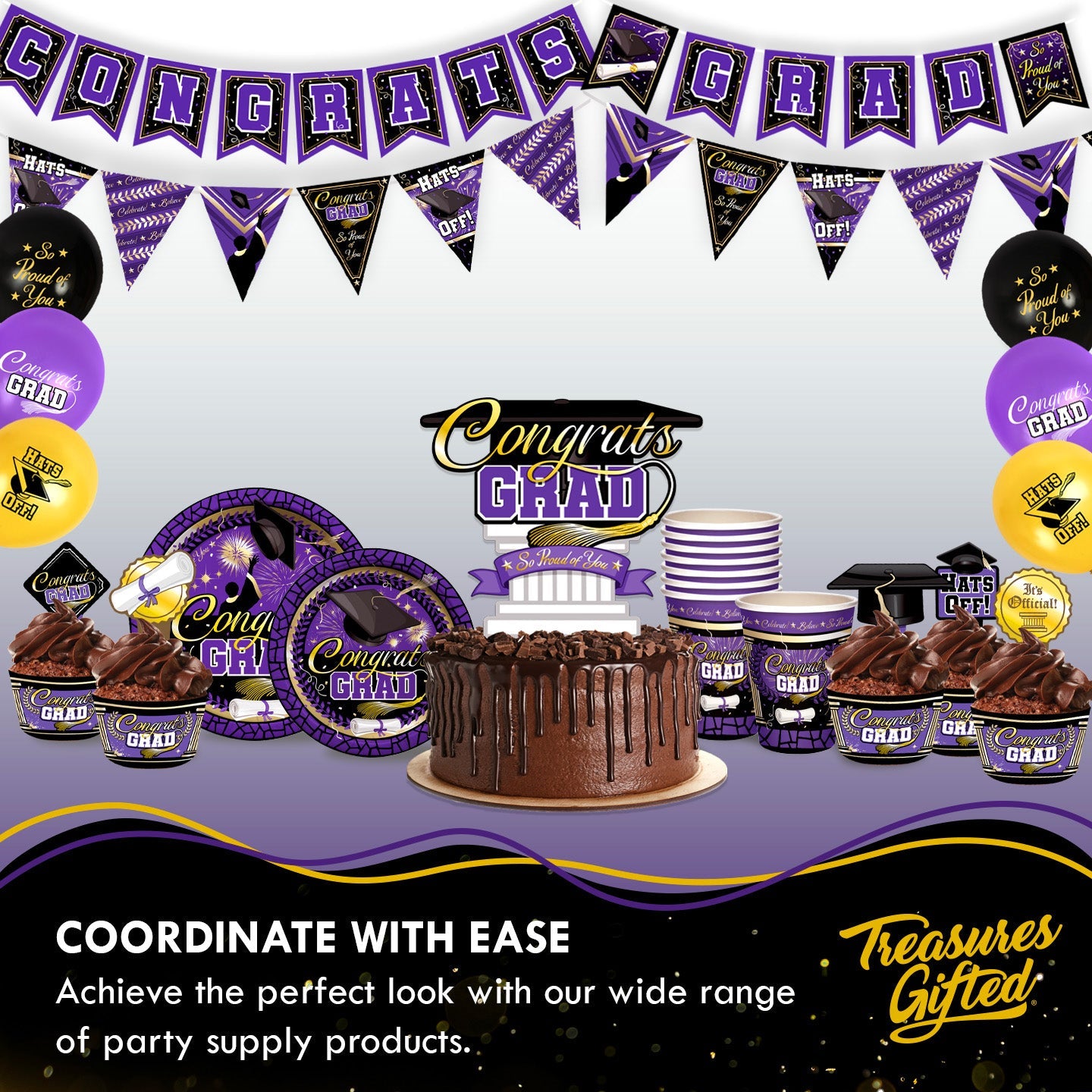 Purple Graduation Banner - Purple Graduation Party Decorations