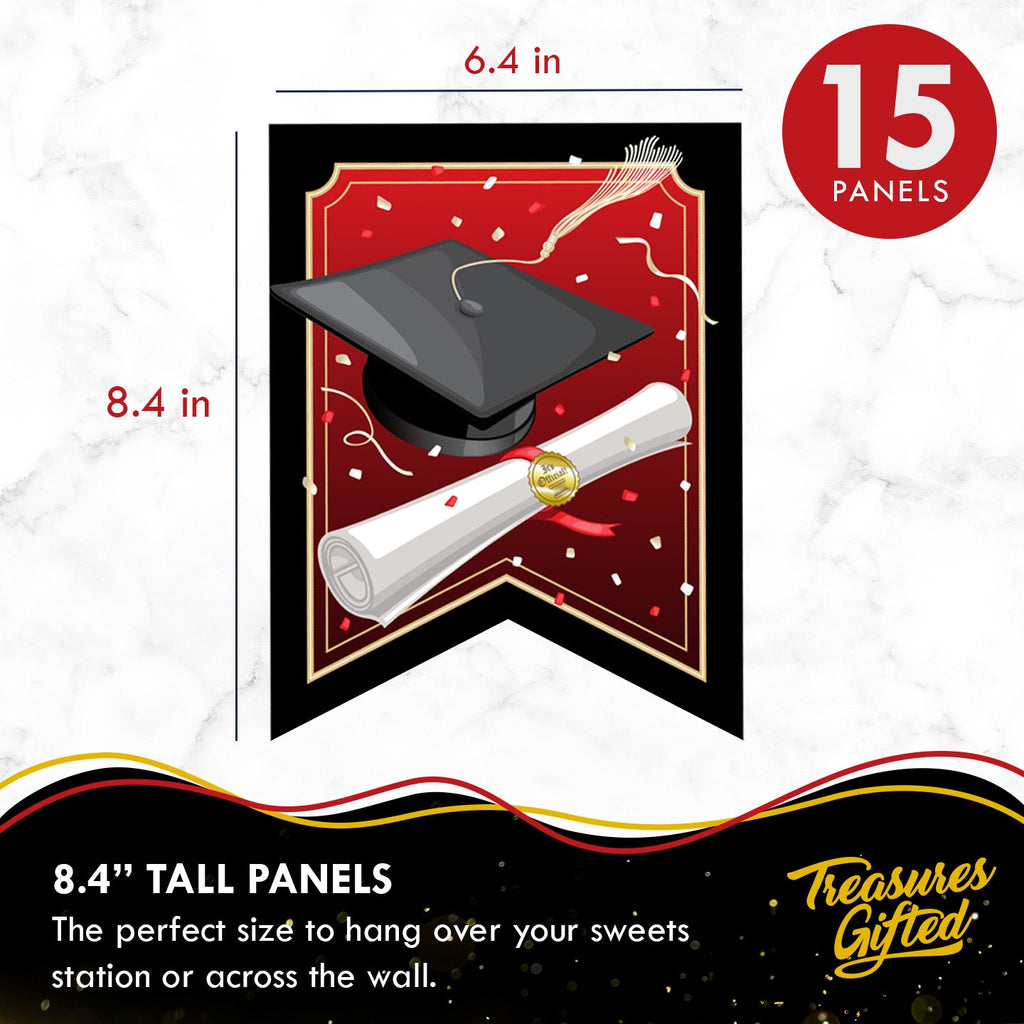 Red Graduation Banner - Red Graduation Party Decorations