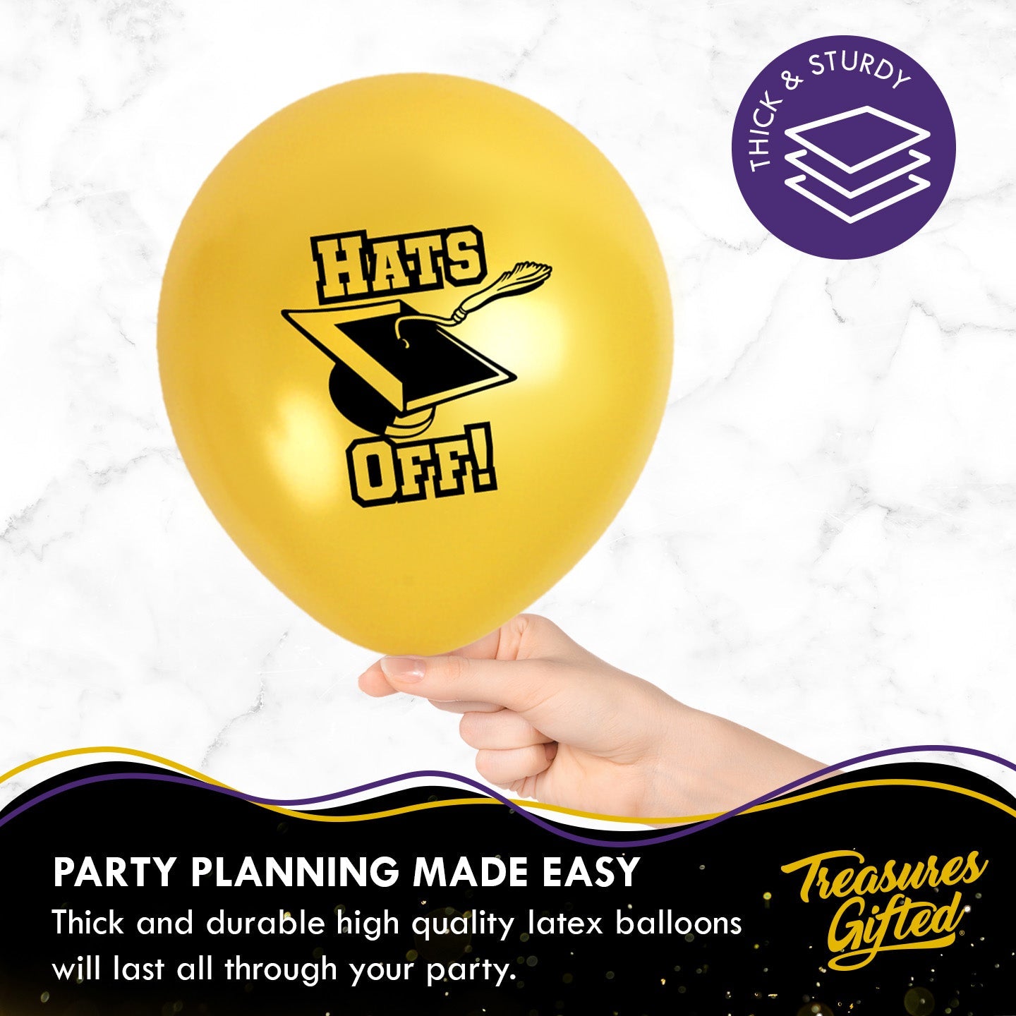 Purple Graduation Balloon Bouquet - Purple Graduation Party Supplies