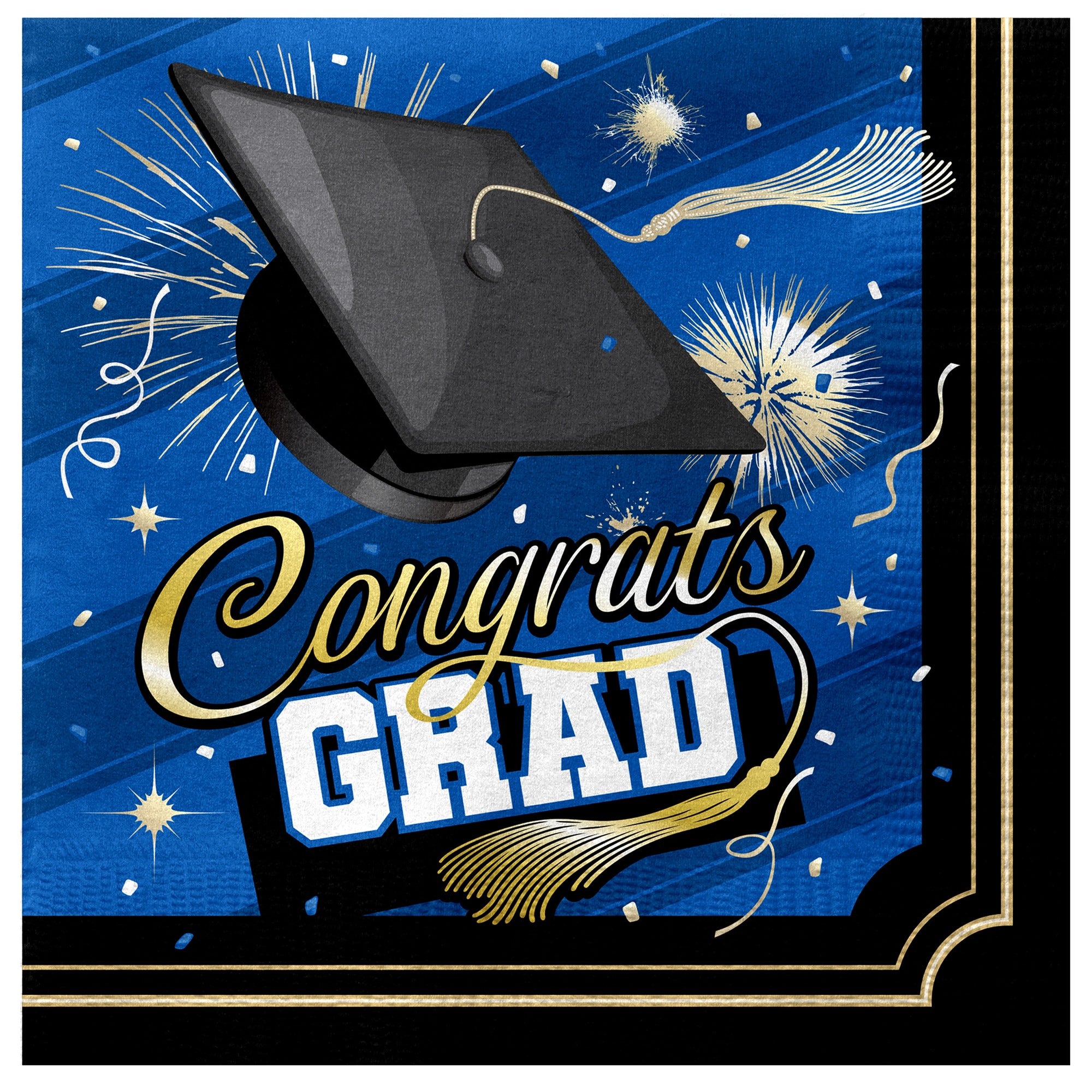 Blue Graduation Napkins - Blue Graduation Party Supplies