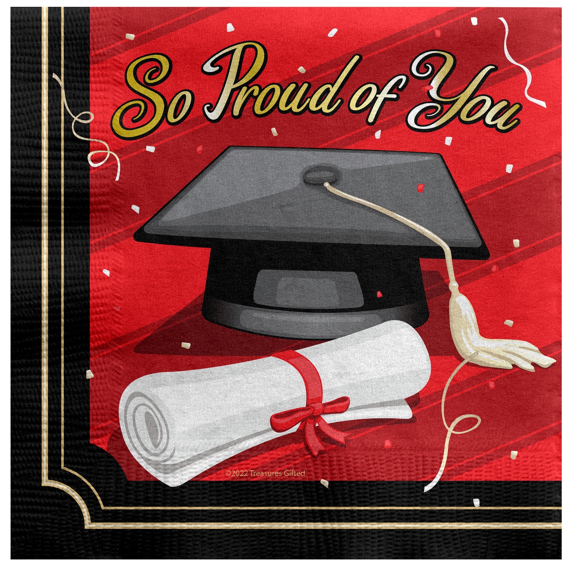 Red Graduation Napkins - Red Graduation Party Supplies