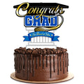 Blue Graduation Cake Topper - Blue Graduation Party Supplies