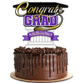 Purple Graduation Cake Topper - Purple Graduation Party Supplies