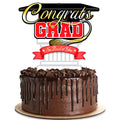 Red Graduation Cake Topper - Red Graduation Party Supplies