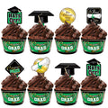 Green Graduation Cupcake Toppers & Green Graduation Cupcake Wrappers