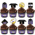 Purple Graduation Cupcake Toppers & Purple Graduation Cupcake Wrappers