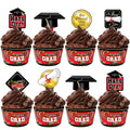 Red Graduation Cupcake Toppers & Red Graduation Cupcake Wrappers