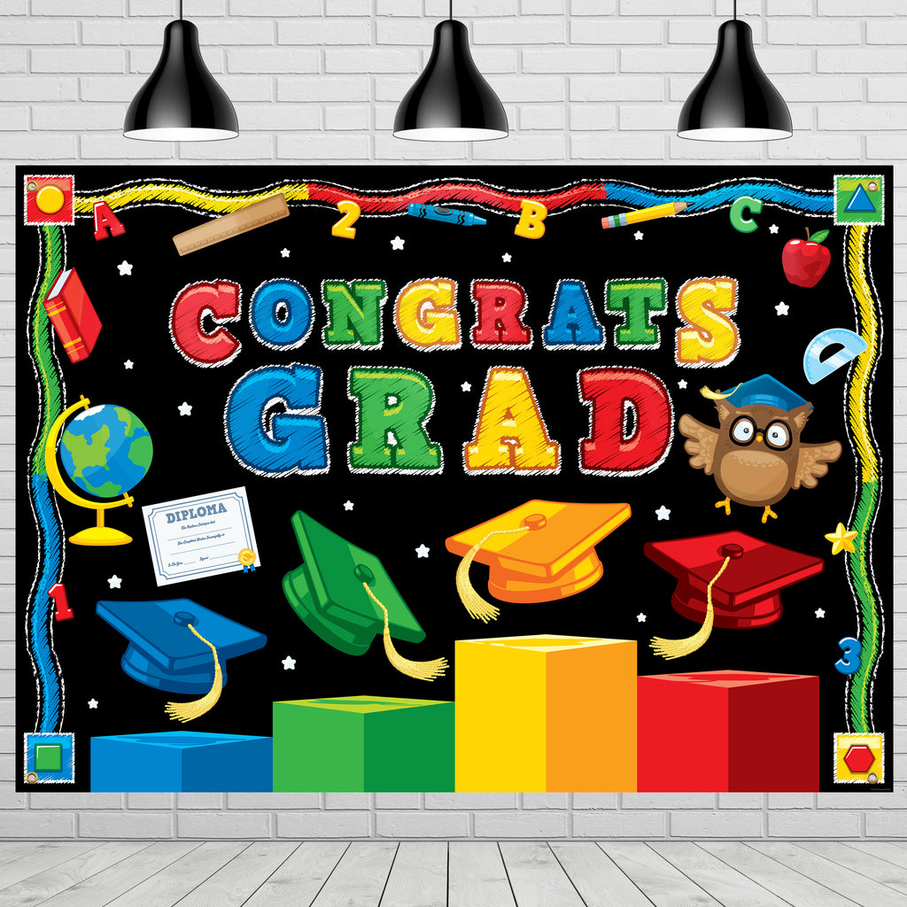 Kindergarten Graduation Backdrop - Kindergarten Graduation Party Decorations