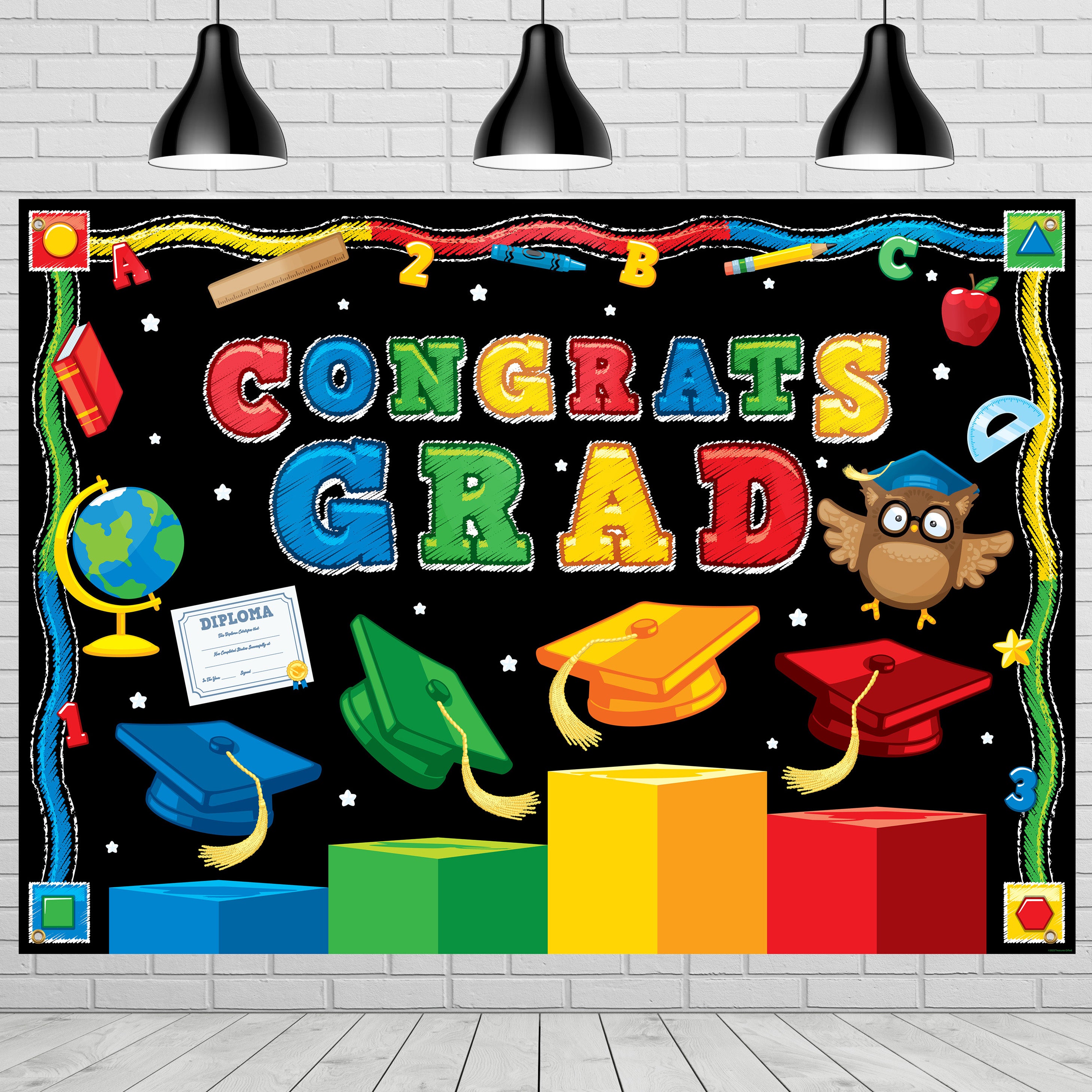 Kindergarten Graduation Backdrop - Kindergarten Graduation Party Decorations