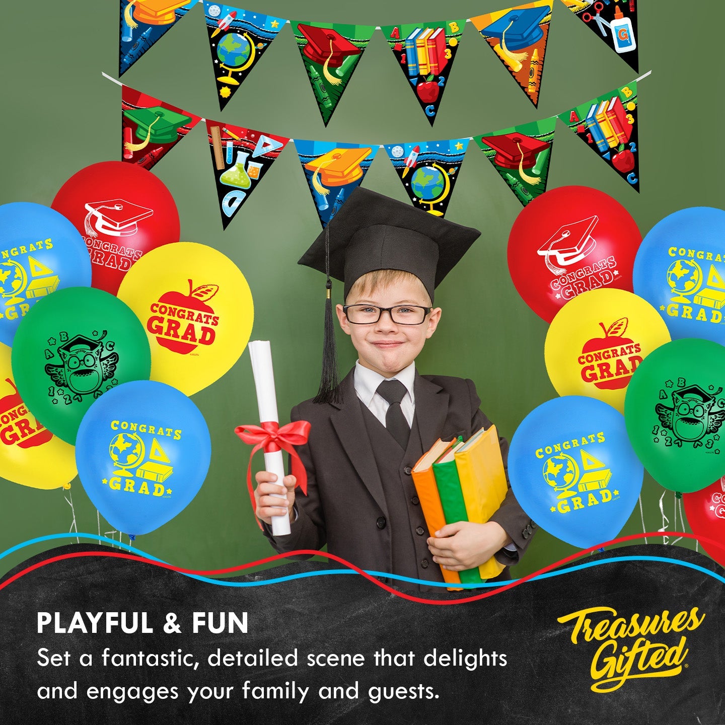 Kindergarten Graduation Banner Pennant - Kindergarten Graduation Party Decorations