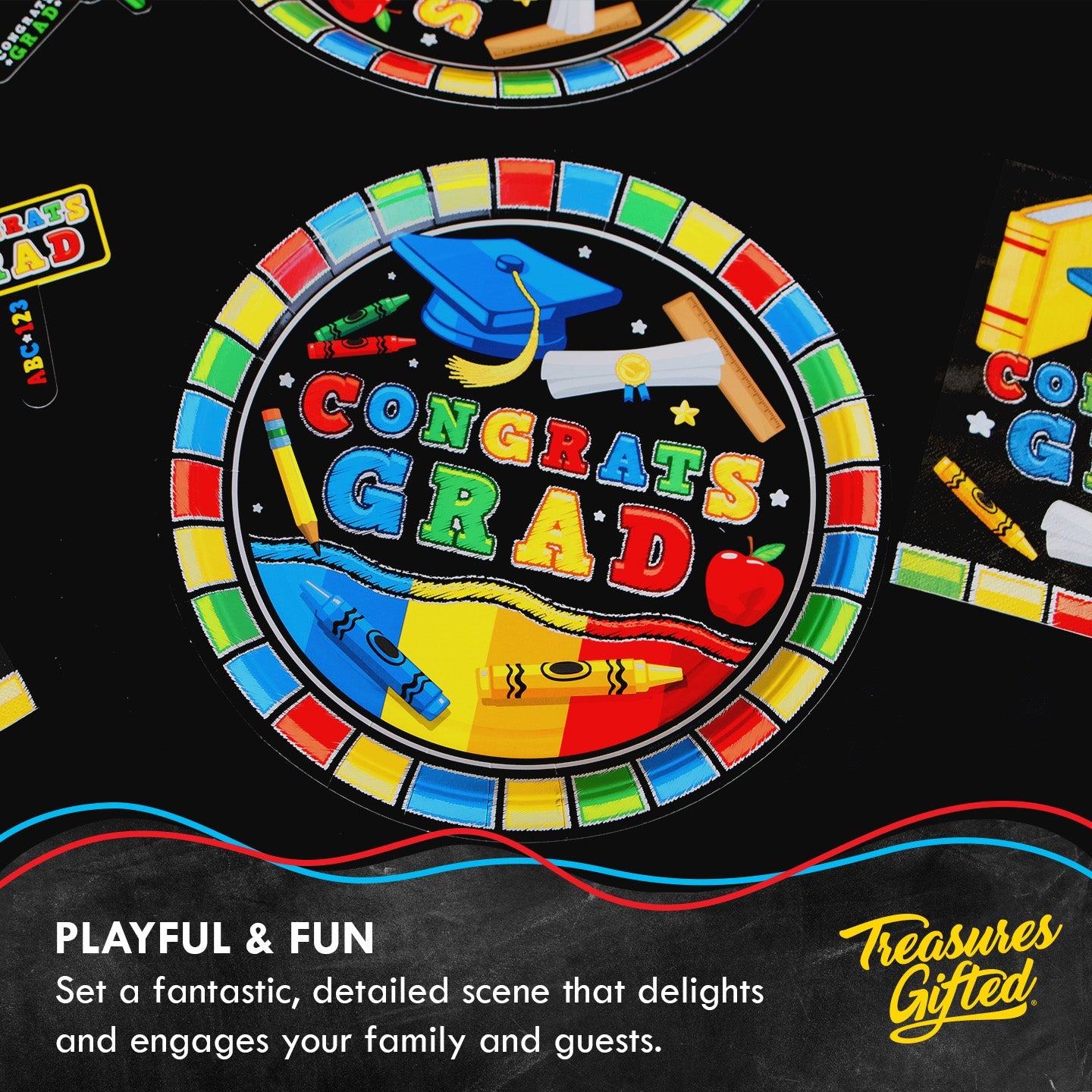 Kindergarten Graduation Plates 9in - Kindergarten Graduation Party Decorations