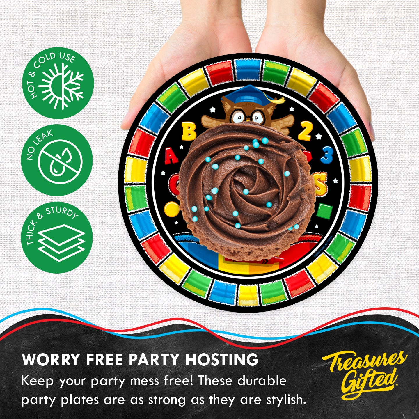 Kindergarten Graduation Plates 7in - Kindergarten Graduation Party Decorations