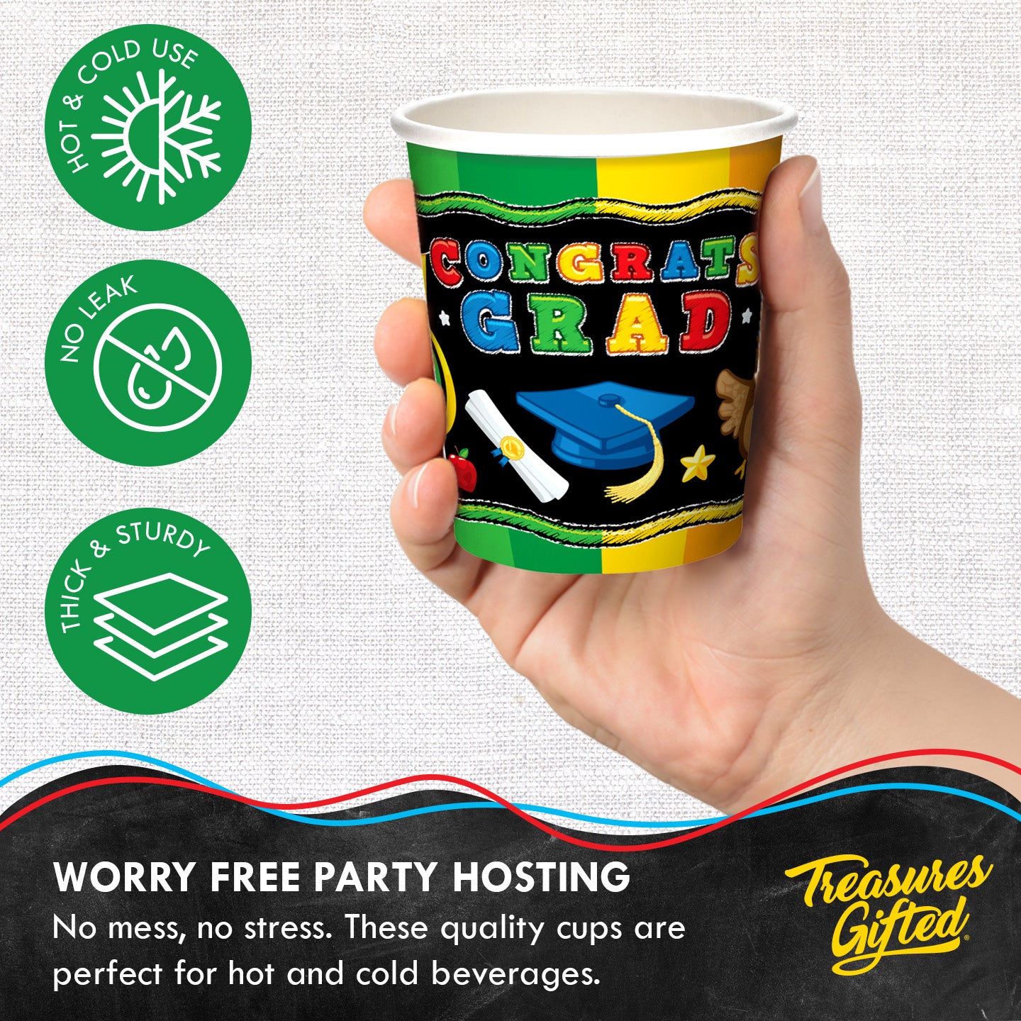 Kindergarten Graduation Cups - Kindergarten Graduation Party Decorations