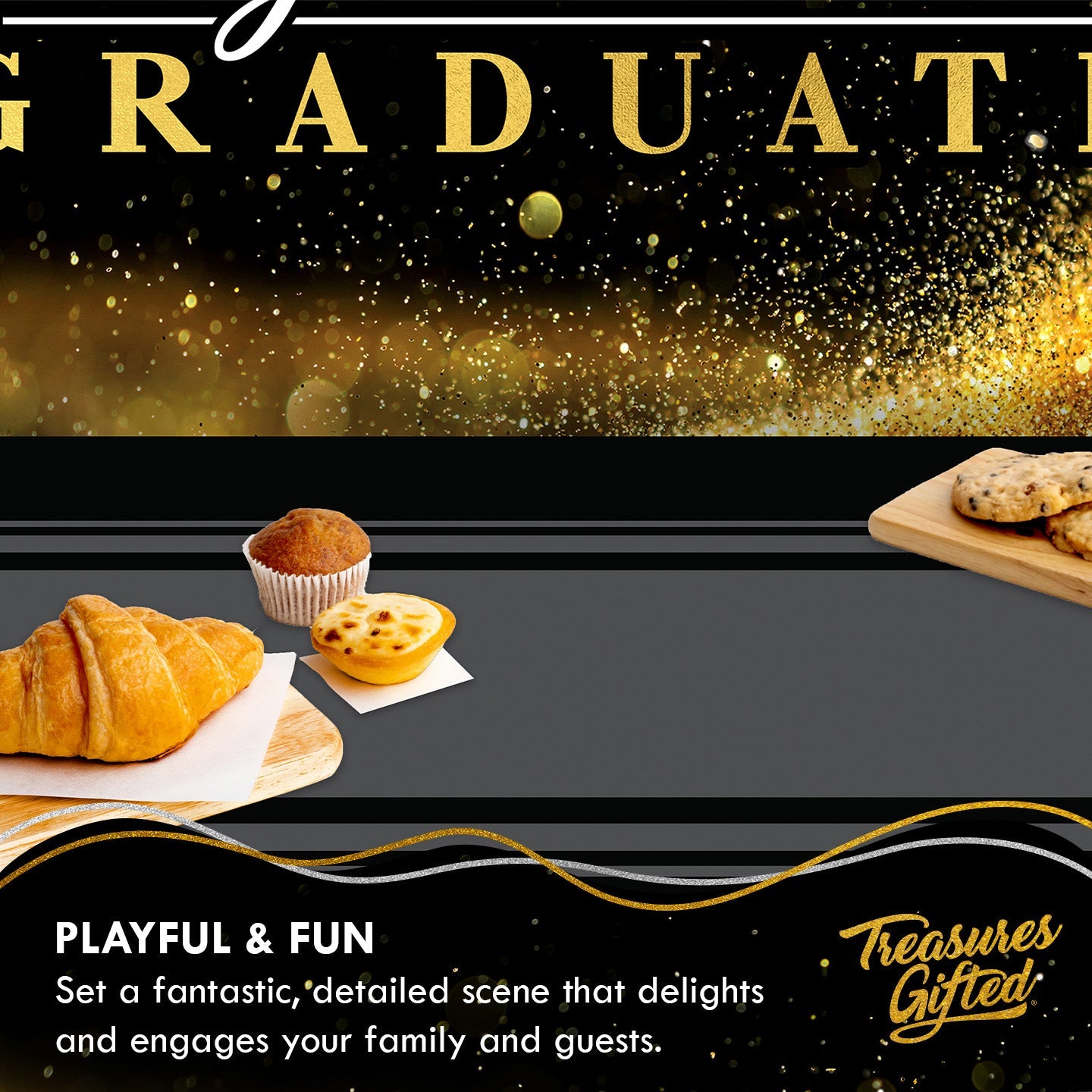 Gold Graduation Tablecloth - Gold Graduation Party Supplies