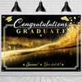 Gold Graduation Backdrop - Gold Graduation Party Supplies