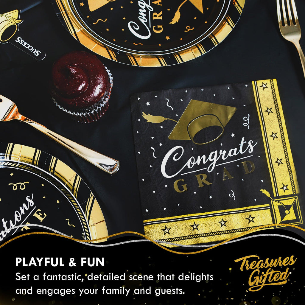 Gold Graduation Napkins - Gold Graduation Party Supplies
