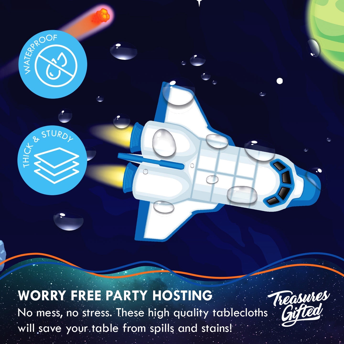 Outer Space Tablecloth - Outer Space Party Supplies