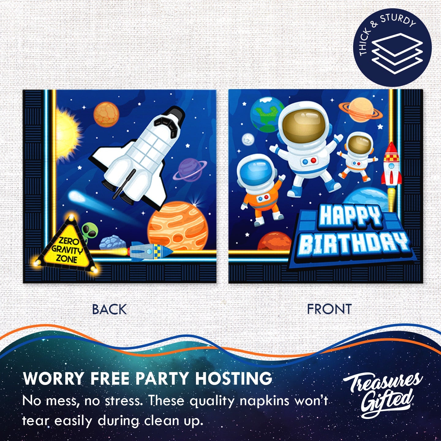 Outer Space Napkins - Outer Space Party Supplies