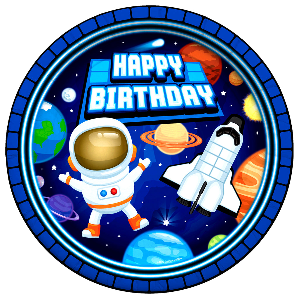 Outer Space Plates 9in - Outer Space Party Supplies
