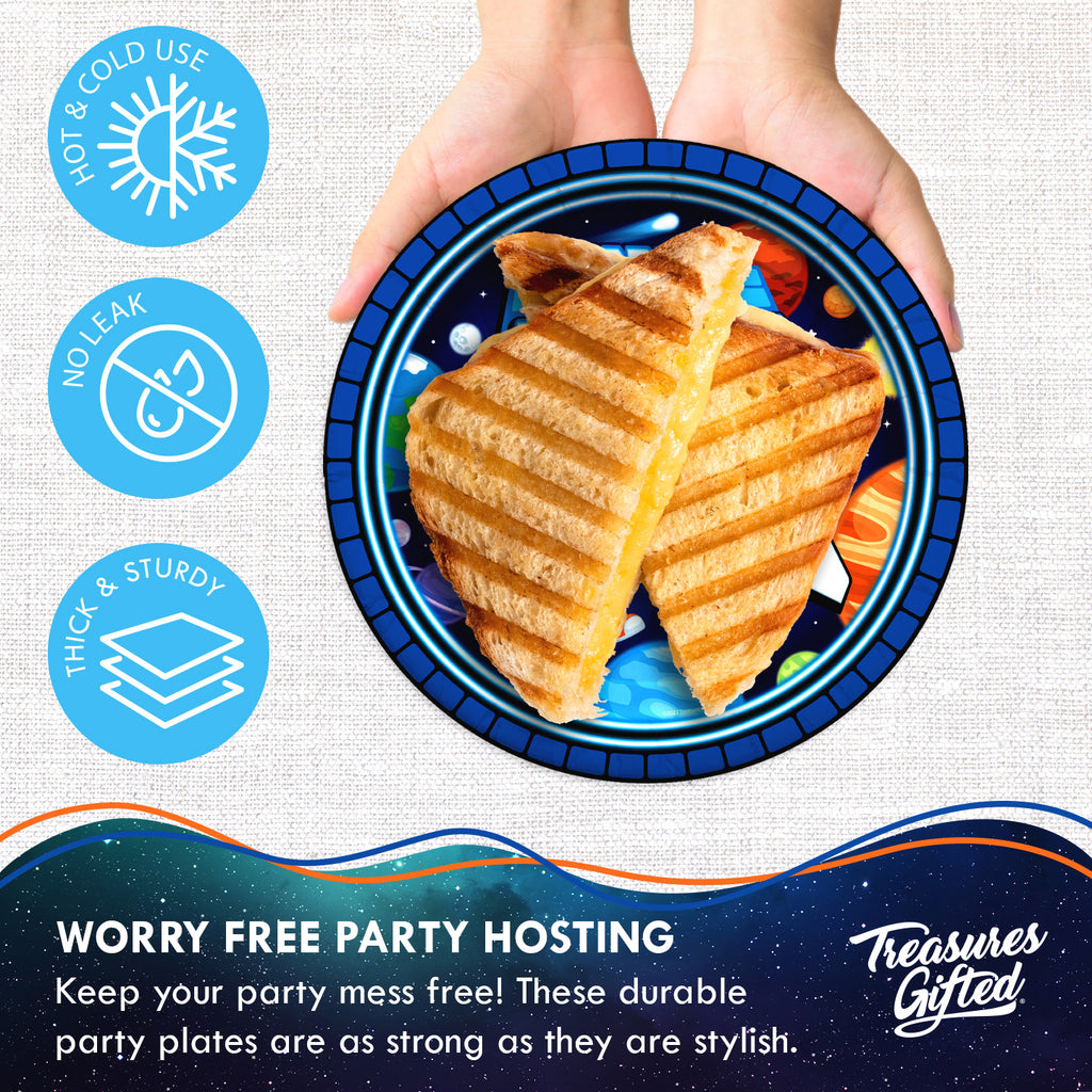 Outer Space Plates 9in - Outer Space Party Supplies