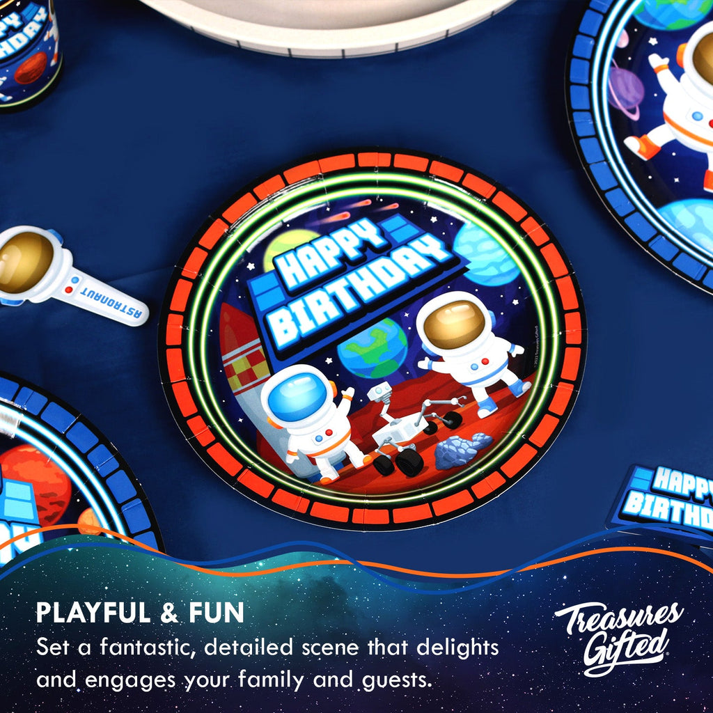 Outer Space Plates 7in - Outer Space Party Supplies