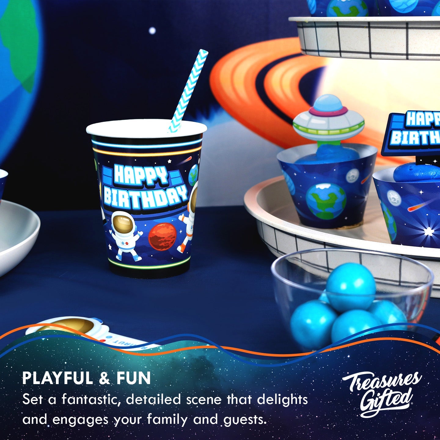 Outer Space Cups - Outer Space Party Supplies