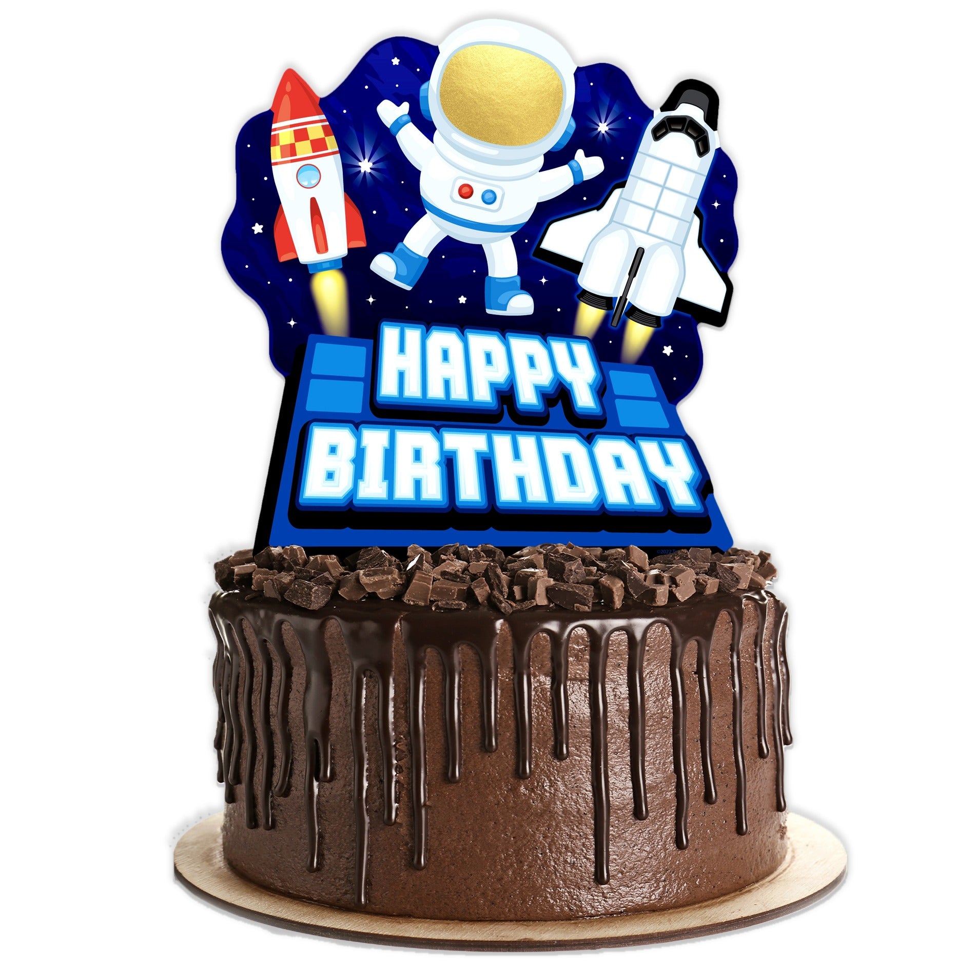 Outer Space Birthday Cake Topper - Outer Space Party Supplies