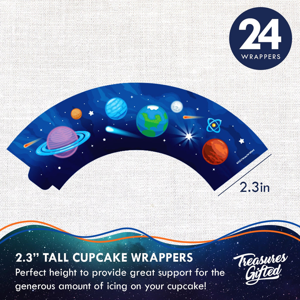 Outer Space Cupcake Toppers & Outer Space Cupcake Wrappers