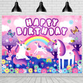 Unicorn Backdrop - Rainbow Unicorn Party Supplies