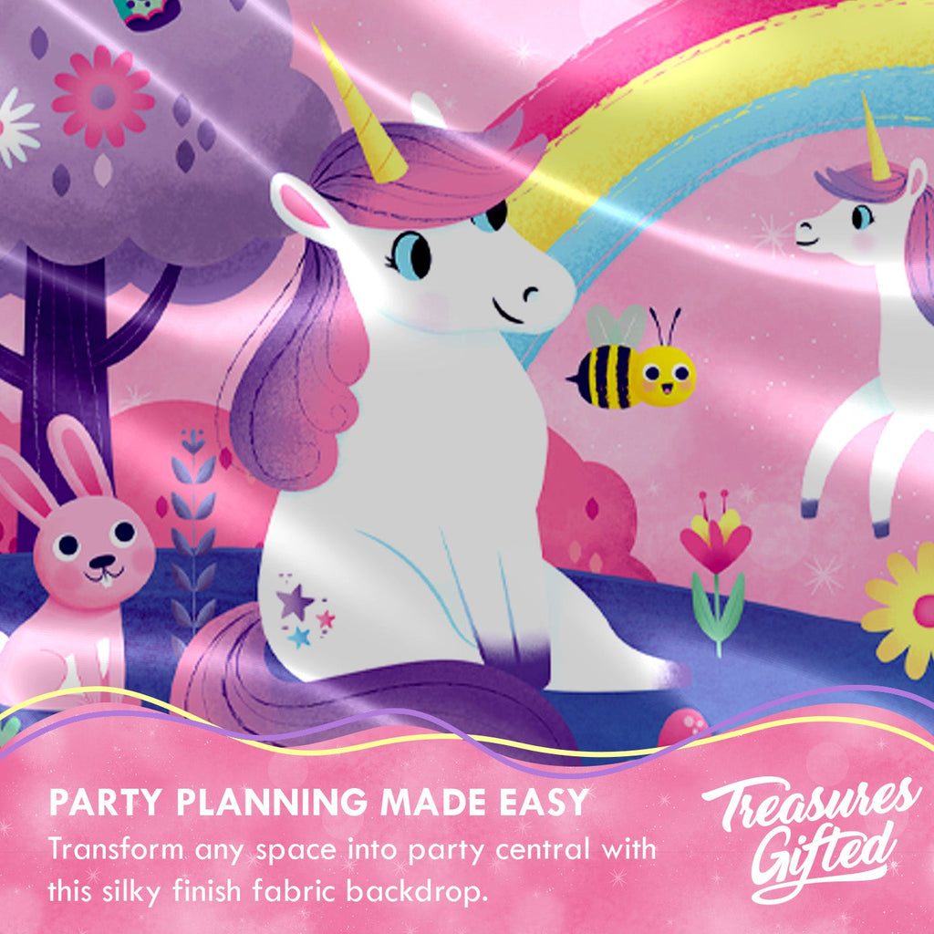 Unicorn Backdrop - Rainbow Unicorn Party Supplies