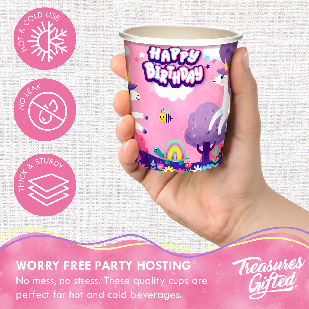 Unicorn Cups - Rainbow Unicorn Party Supplies