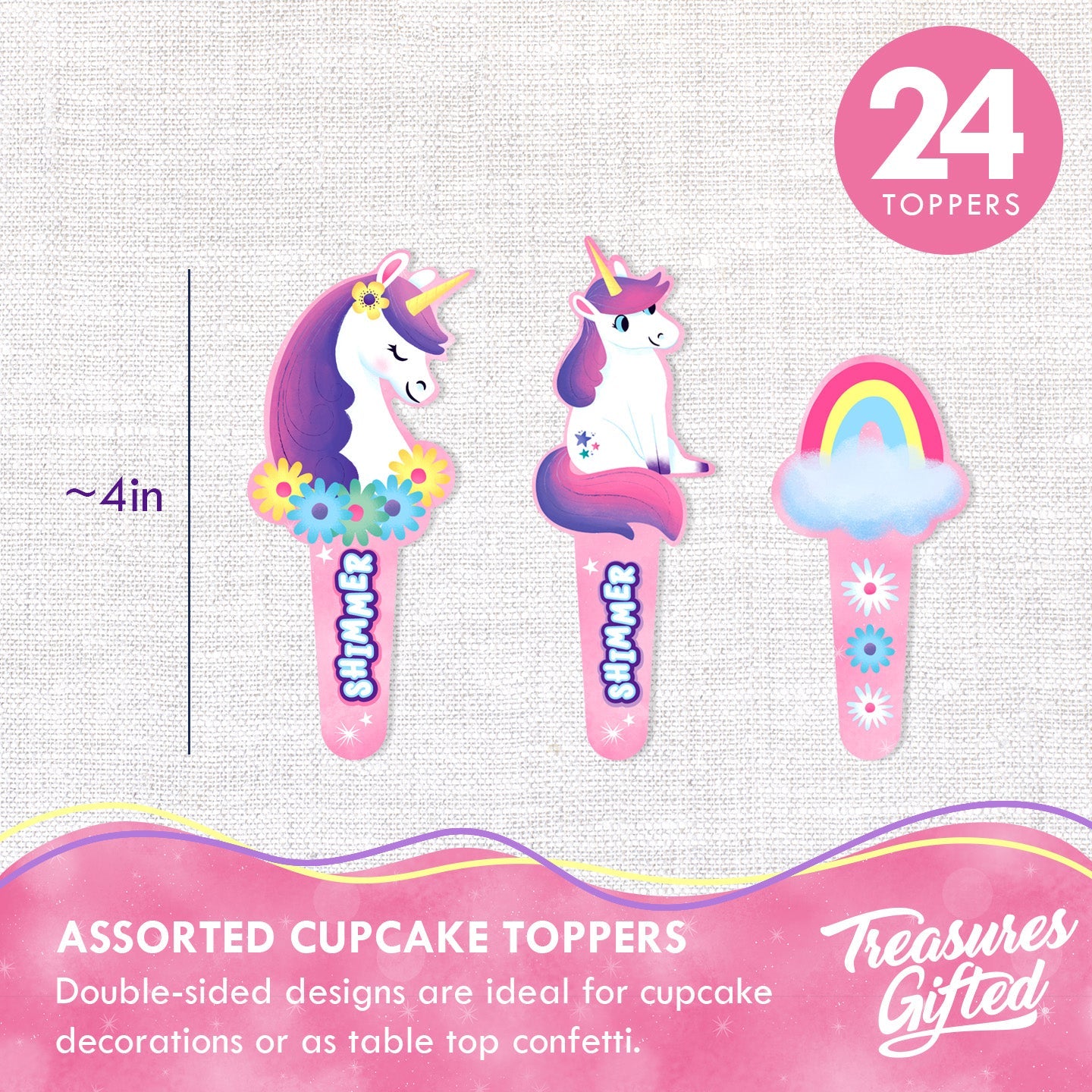 Unicorn Cupcake Toppers & Unicorn Cupcake Wrappers